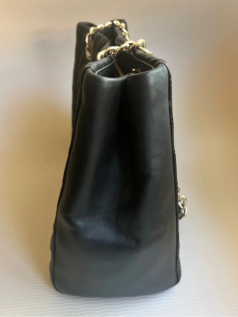 Kate Spade New York Briar Lane Willis Black Quilted Leather Chain Tote Bag NWOT
